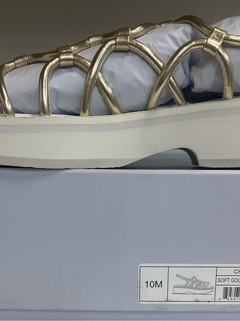 AEROSOLES Gold Braided Platform Sandal - Picture 3 of 4